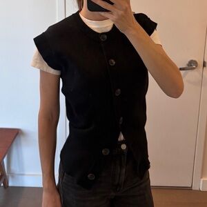 Modern Citizen Black/Navy Sweater Vest / Sleeveless Cardigan